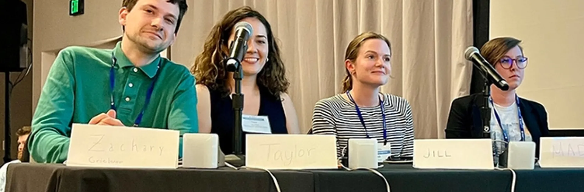 The 2022 UC Davis Entomology Games Team at the regionals: (from left) captain Zachary Griebenow, Erin "Taylor" Kelly, Jill Oberski and Madison Hendrick. (Photo by Tolulope Morawo)