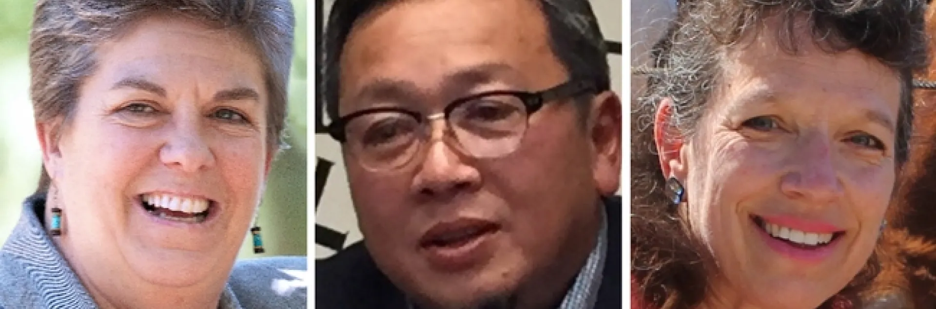 Headshots of the three people