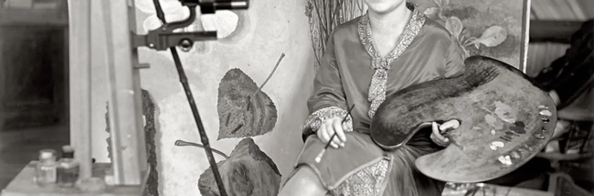 Mary Foley (later Mary Foley Benson) at work as a scientific illustrator with the USDA. This image was taken in 1926 when she was 21.