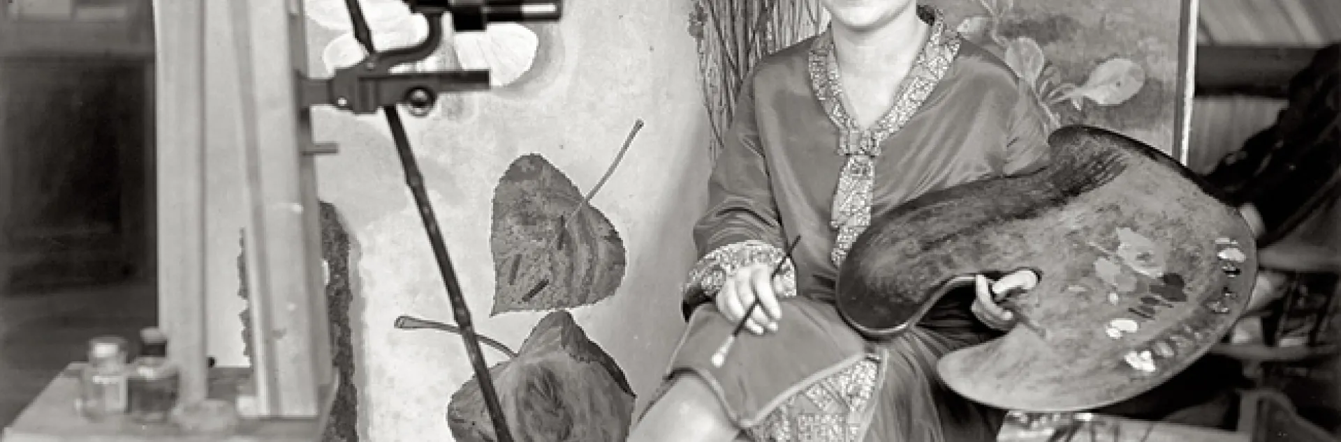 This image shows scientific illustrator Mary Foley Benson at age 21 in 1926 when she was employed by the USDA.