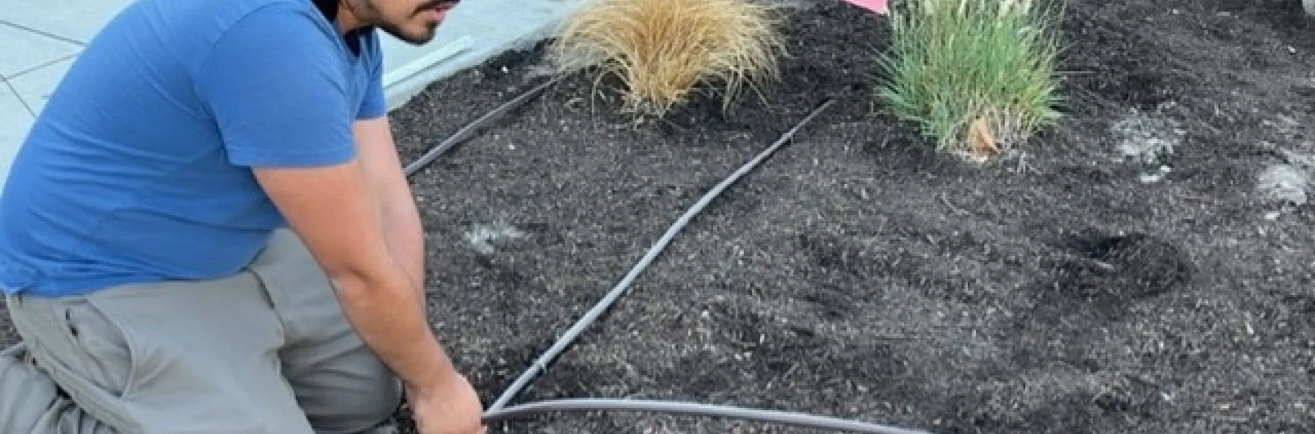 Hector installing a line