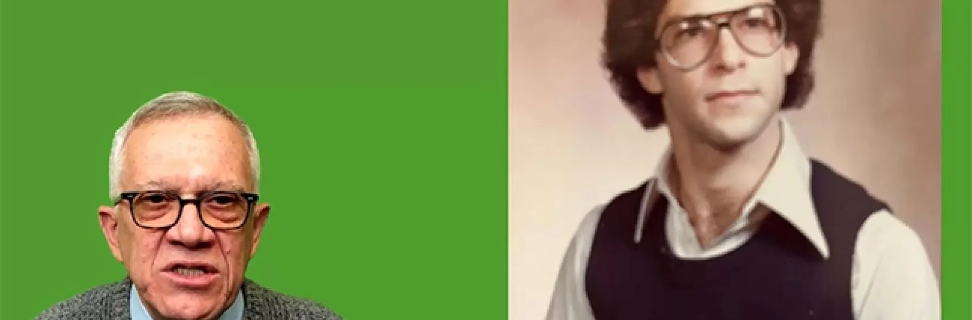 In this screen shot, UC Davis distinguished professor Walter Leal, who is organizing and coordinating the series of UC Davis New Emeriti Distinguished Lectures talks about a young Harry Lewin.