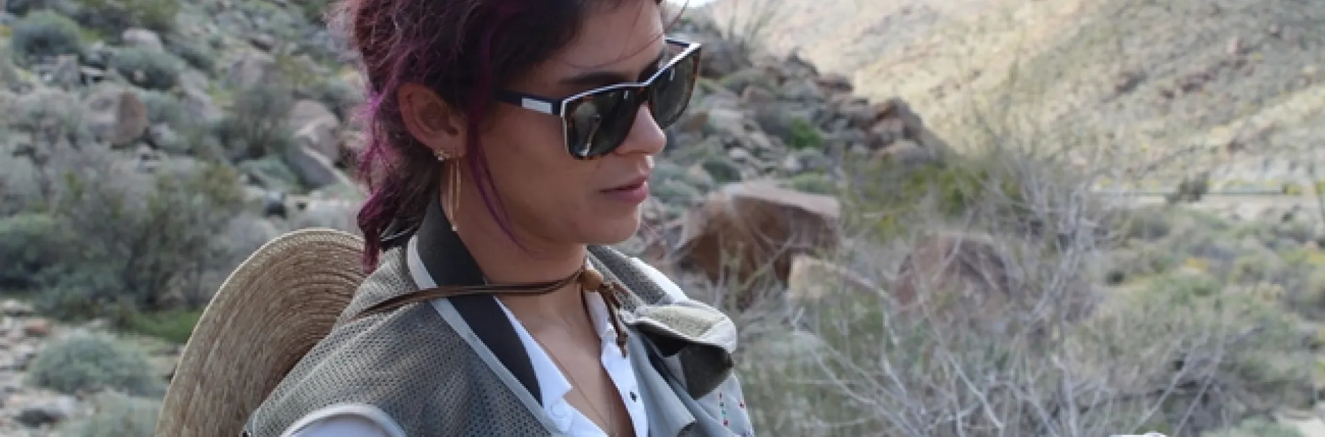 Lauren Ponisio, assistant professor of biology, University of Oregon, doing field research.