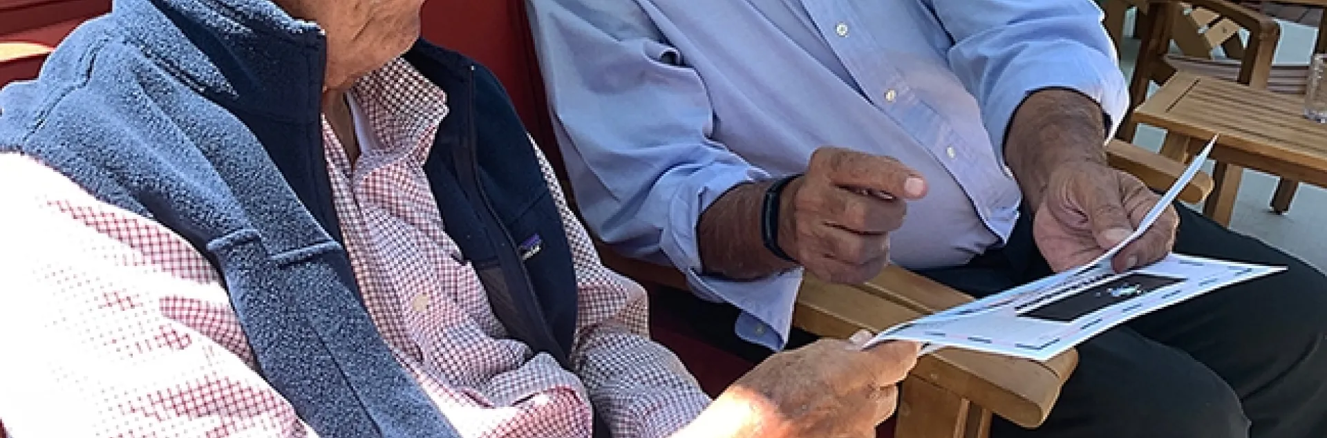 Major Dhillon (right), retired district manager of the Northwest Mosquito Abatement District, and executive director emeritus of the Society for Vector Ecology (SOVE), confers with Mir Mulla at a SOVE memorial lecture in 2022 when Mulla donated $50,000 to the organization. (Photo courtesy of Major Dhillon)