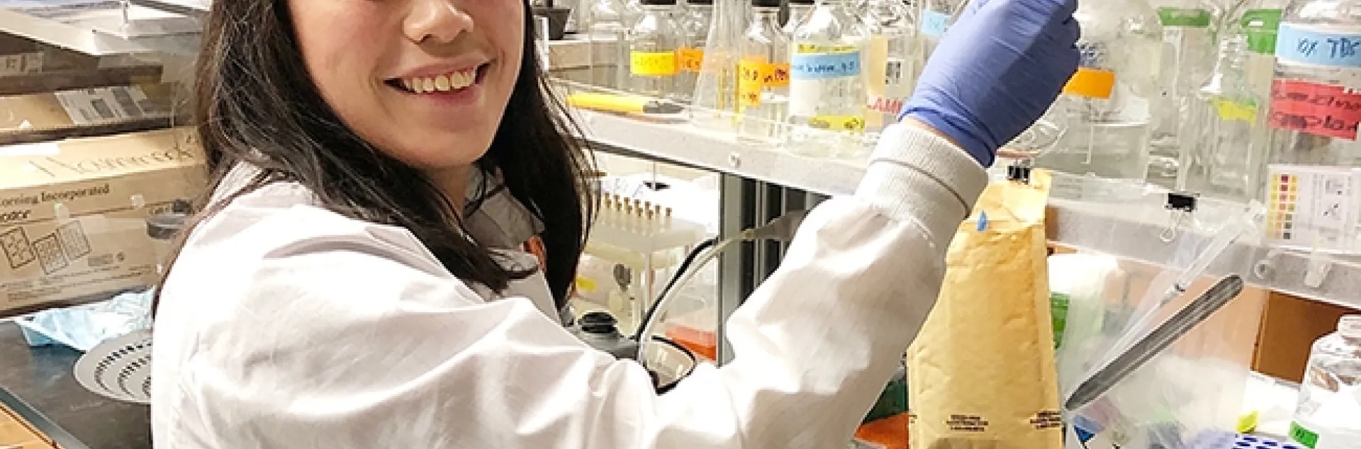 UC Davis entomology major Rachel Swey is a research assistant in the laboratory of UC Davis distinguished professor Bruce Hammock.