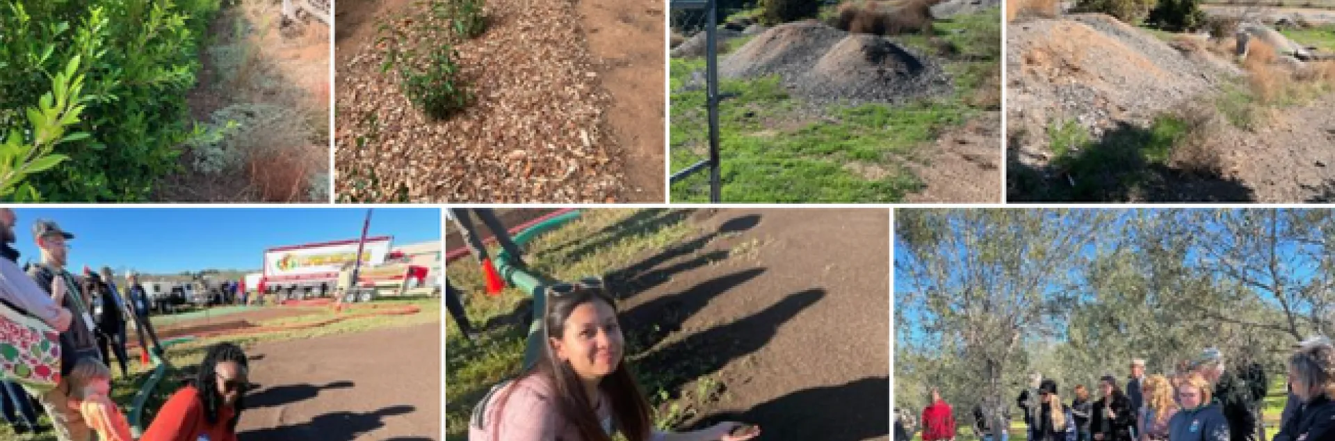 Screenshot shows the top navigation "What is CSA, CDFA Climate Smart Programs, What we do, Meet the team! Images of plantings, team members working and a field day.