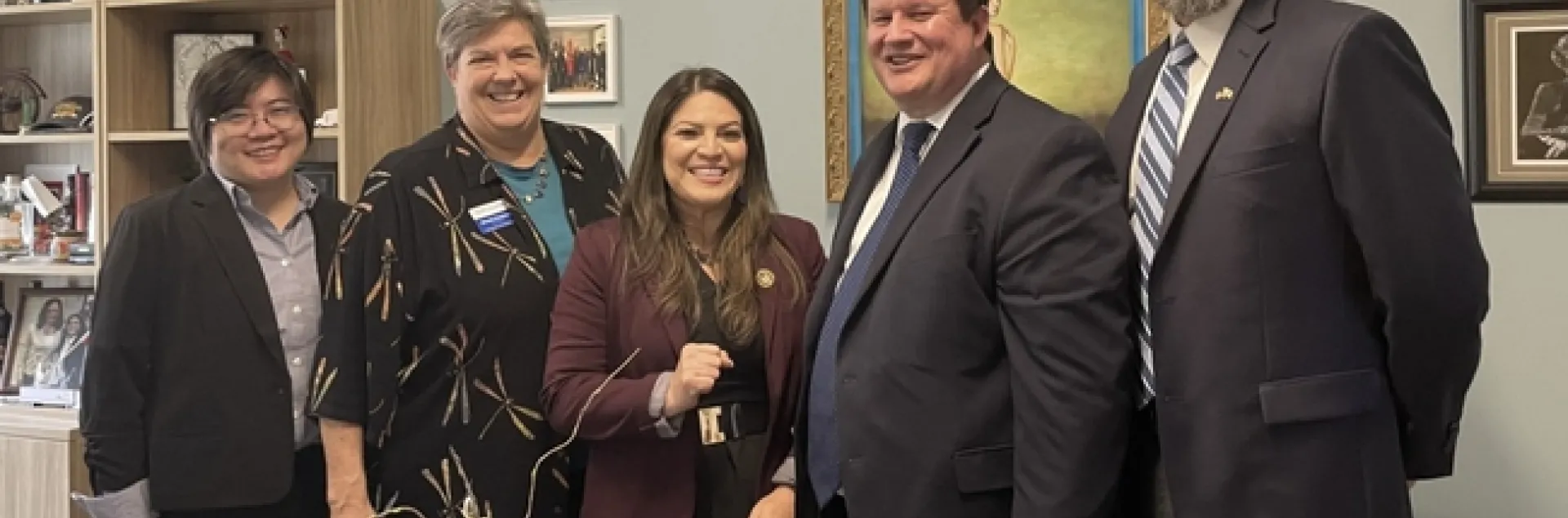 From left, Cindy Chen, Glenda Humiston, Assembly Agriculture Committee Chair Esmeralda Soria, Gabe Youtsey and Victor Francovich, chief consultant for the Assembly Agriculture Committee.