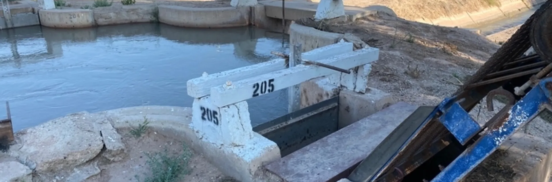 Water diverted onto a crop field. Photo by Khaled Bali