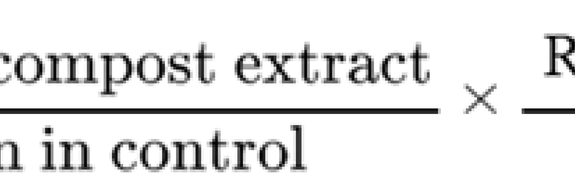 Formula for calculating germination index