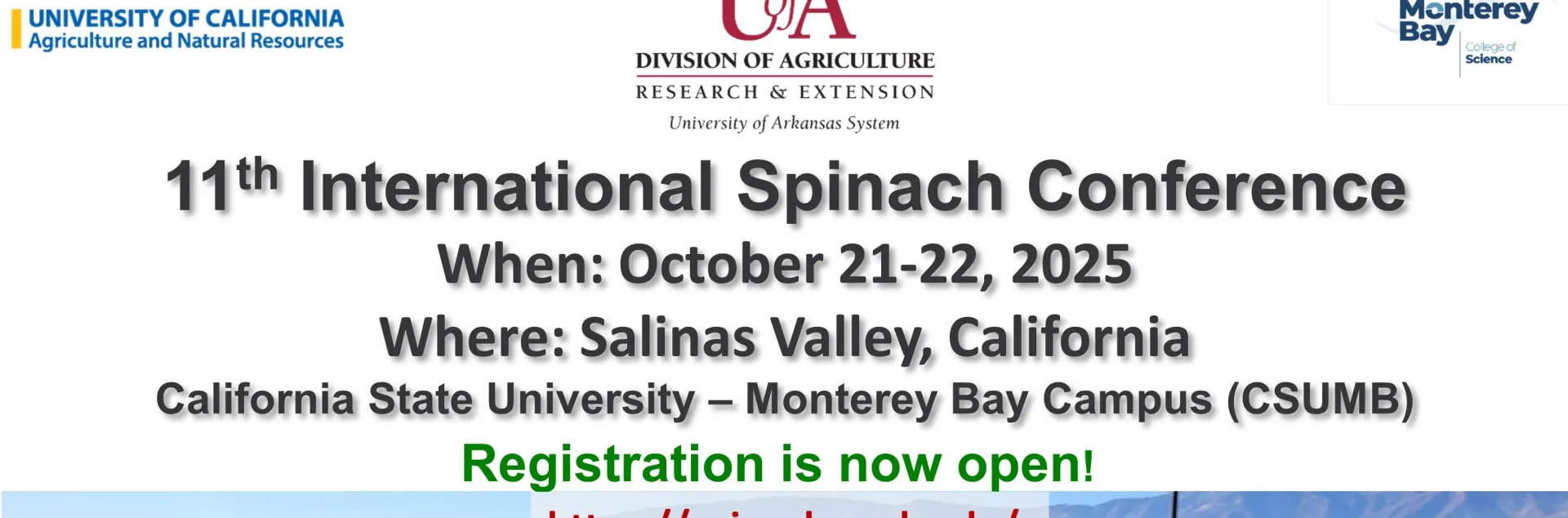 International Spinach Conference Registration October 21-22 2025