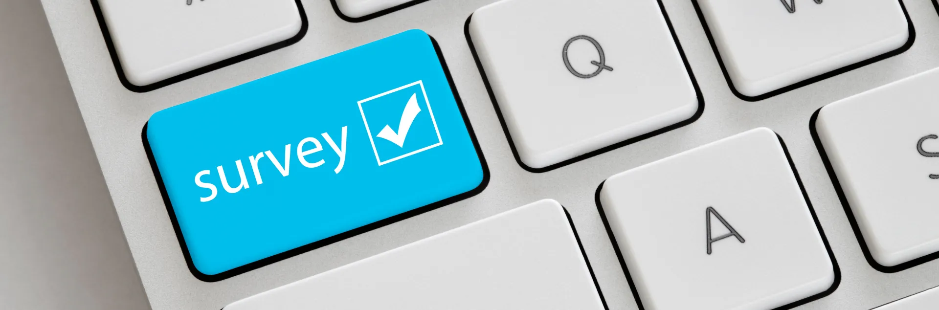 Keyboard with survey button