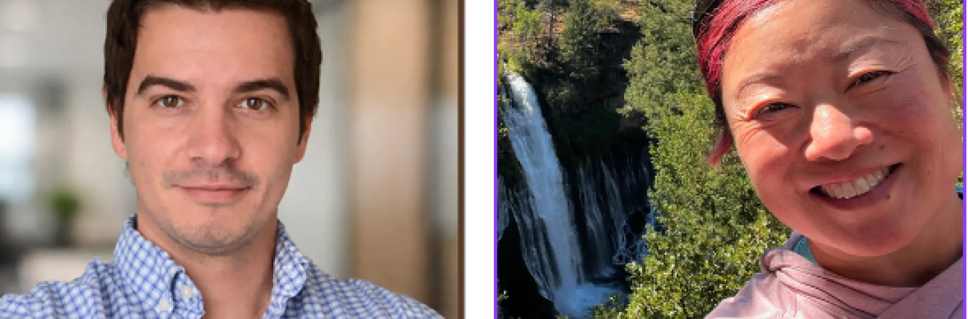 Headshots of Anderson Safre and Lydia Tymon 