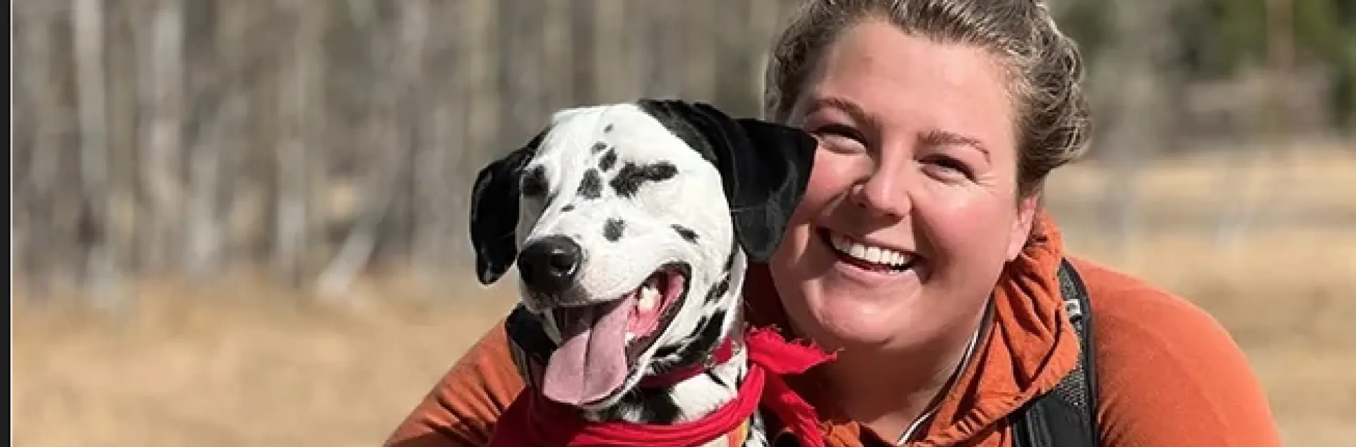 Olivia Winokur with her dog.