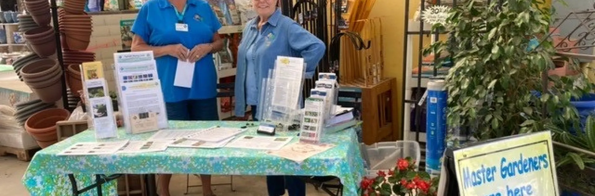 Master Gardener Plant Clinic Table at Hofmans' Nursery
