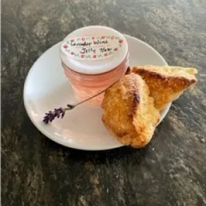 Jelly and Scone on Plate