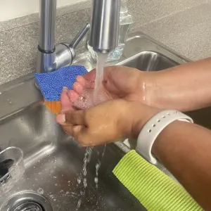washing hands