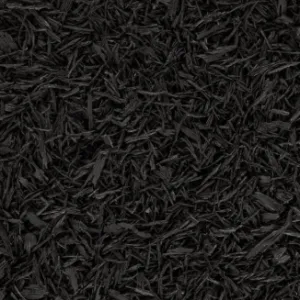 Shredded rubber mulch.