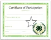 White Participation Certificate